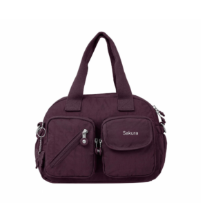 SAKURA Unisex Medium Crossbody Bag – Water-Resistant Nylon, Spacious 10.4L Capacity